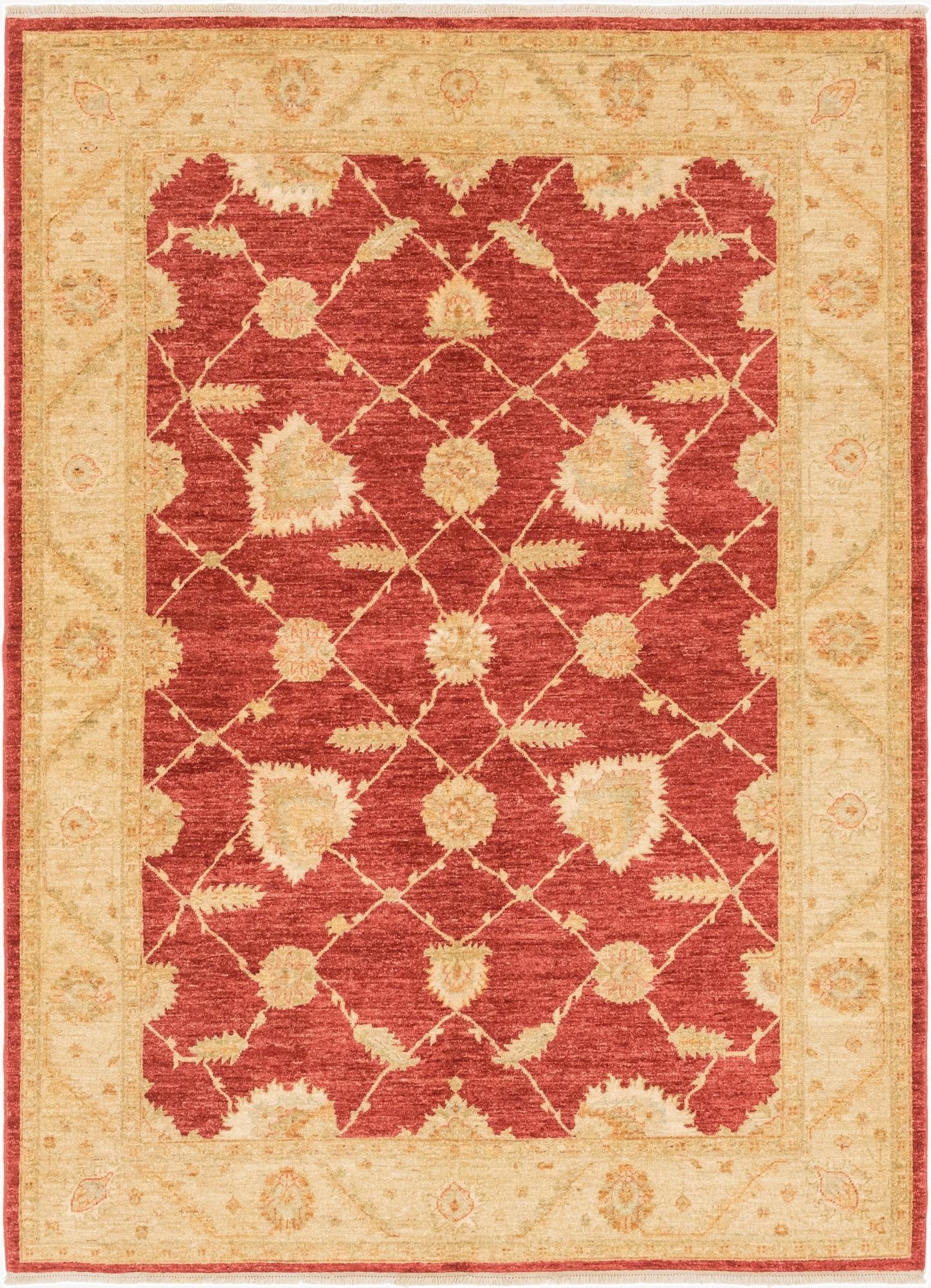 5' 8 x 7' 10  Hand Knotted Peshawar Ziegler Rug