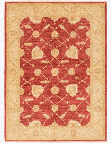 5' 8 x 7' 10 Hand Knotted Peshawar Ziegler Rug