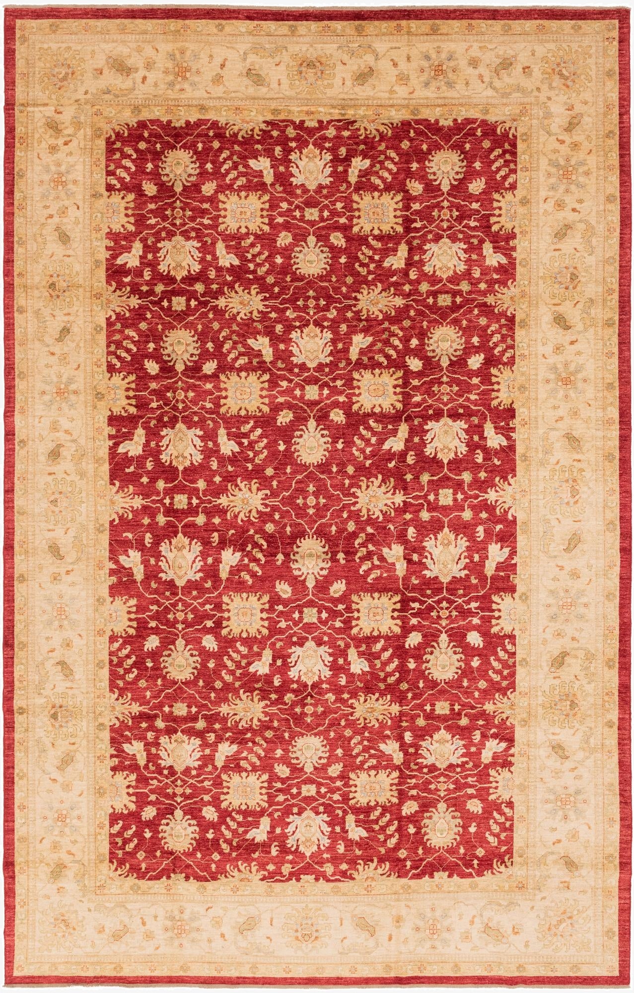 10' 2 x 16' 1  Hand Knotted Peshawar Ziegler Rug