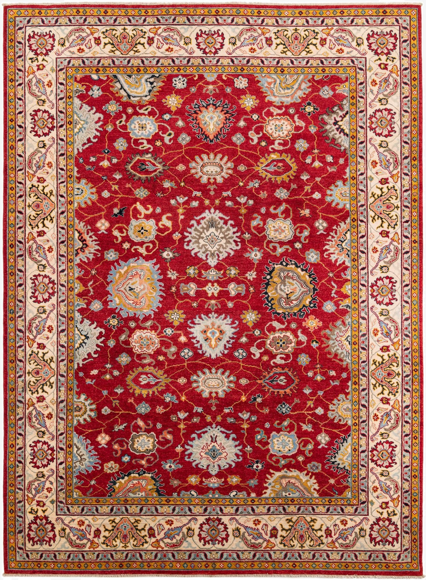 8' 3 x 11' 4  Hand Knotted Peshawar Ziegler Rug