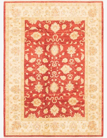 5' 9 x 7' 10 Hand Knotted Peshawar Ziegler Rug