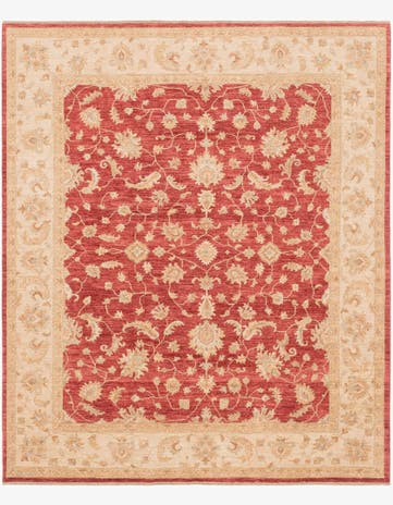 8' 1 x 9' 7 Hand Knotted Peshawar Ziegler Rug