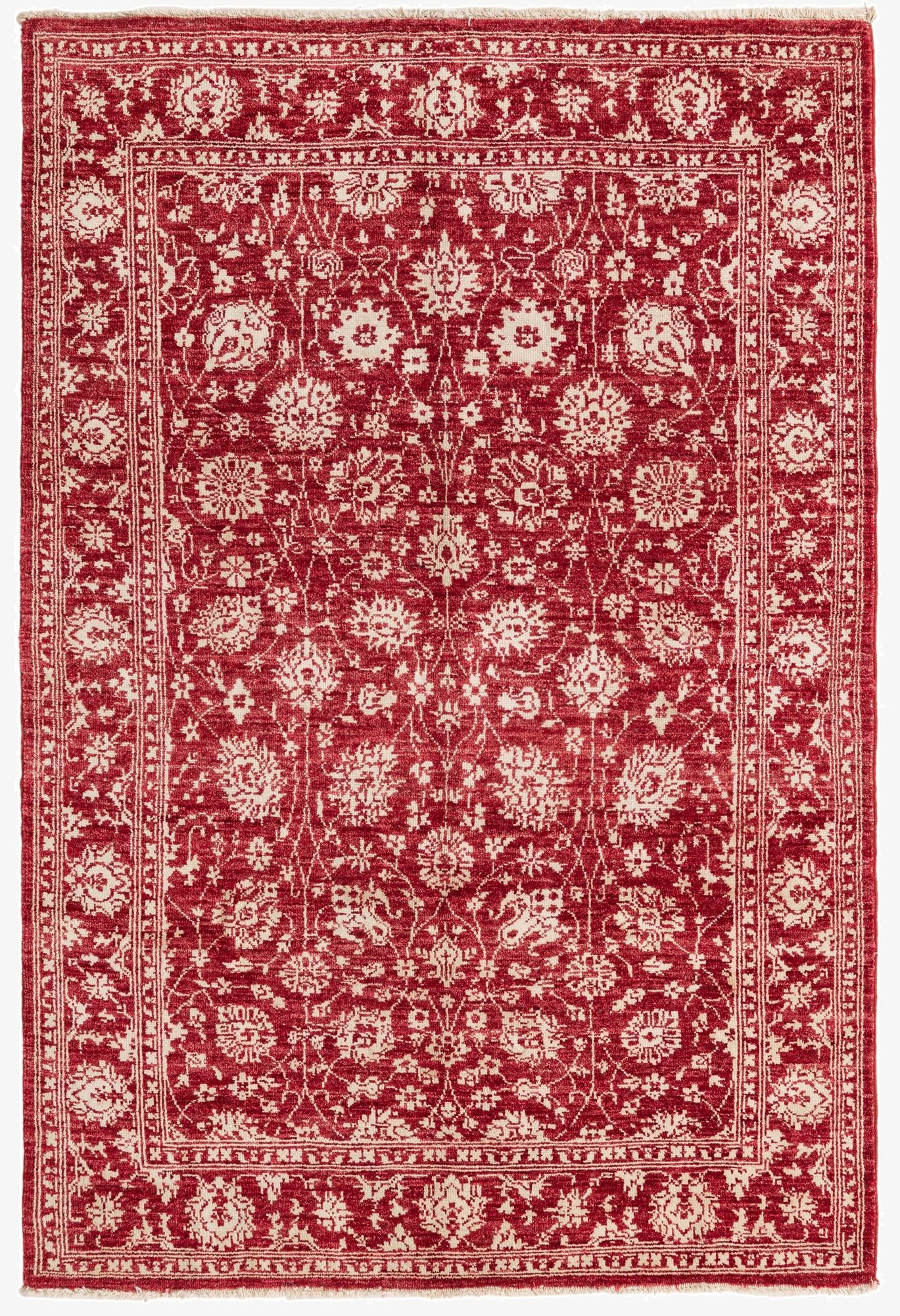 4' 1 x 6'  Hand Knotted Peshawar Ziegler Rug