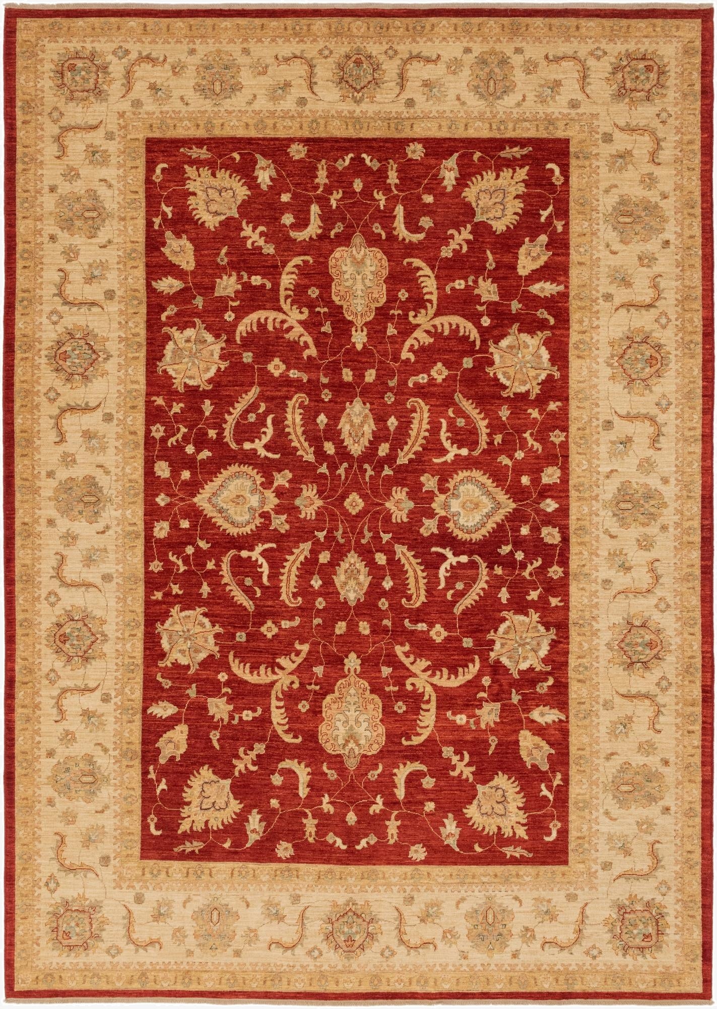 8' 10 x 12' 5  Hand Knotted Peshawar Ziegler Rug
