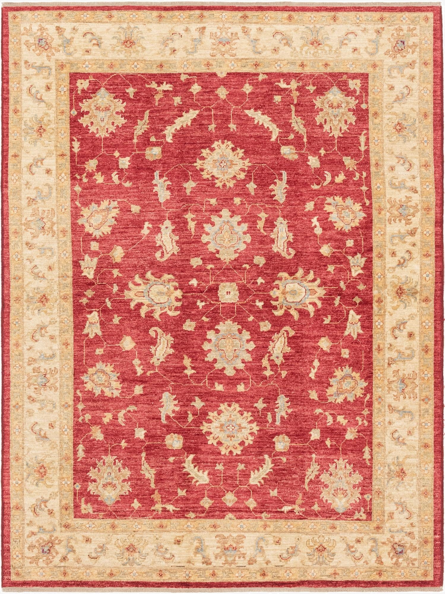 5' 11 x 7' 11  Hand Knotted Peshawar Ziegler Rug