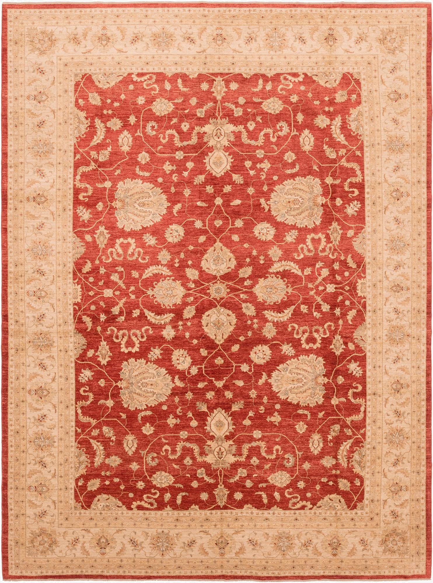 13' x 17' 7  Hand Knotted Peshawar Ziegler Rug
