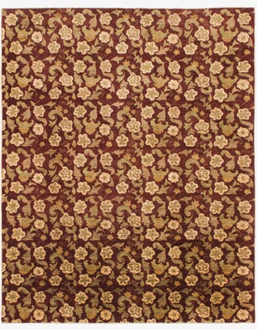 6' 7 x 8' 2 Hand Knotted Peshawar Ziegler Rug