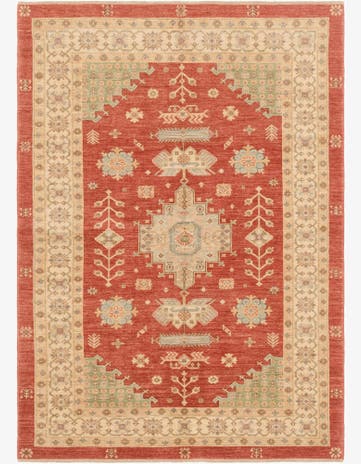 5' 9 x 7' 11 Hand Knotted Peshawar Ziegler Rug