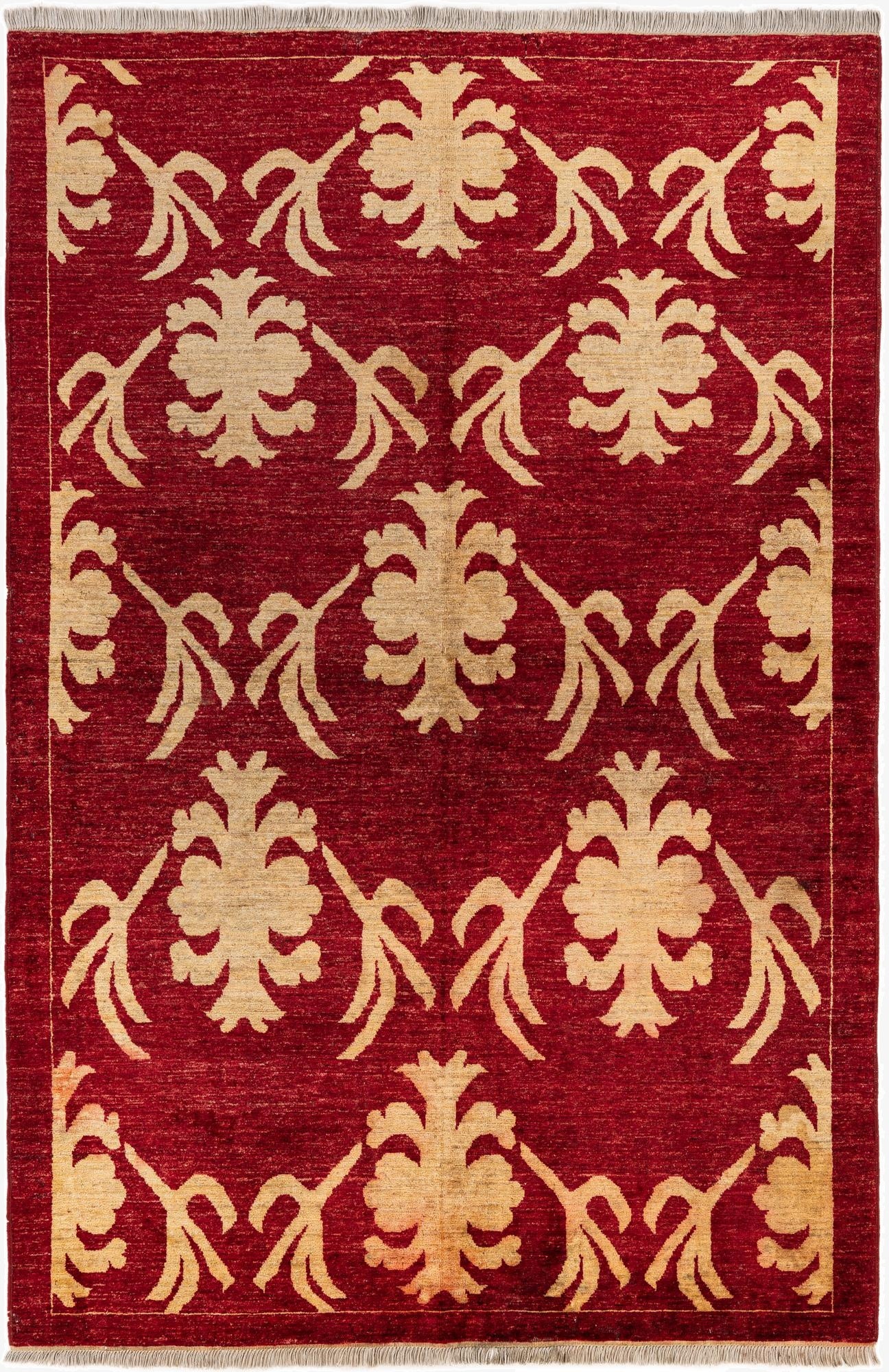 5' 4 x 8'  Hand Knotted Peshawar Ziegler Rug