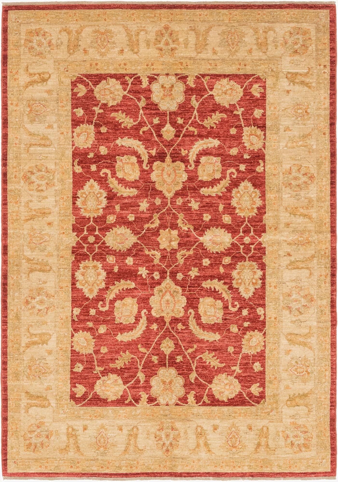 5' 7 x 7' 11  Hand Knotted Peshawar Ziegler Rug