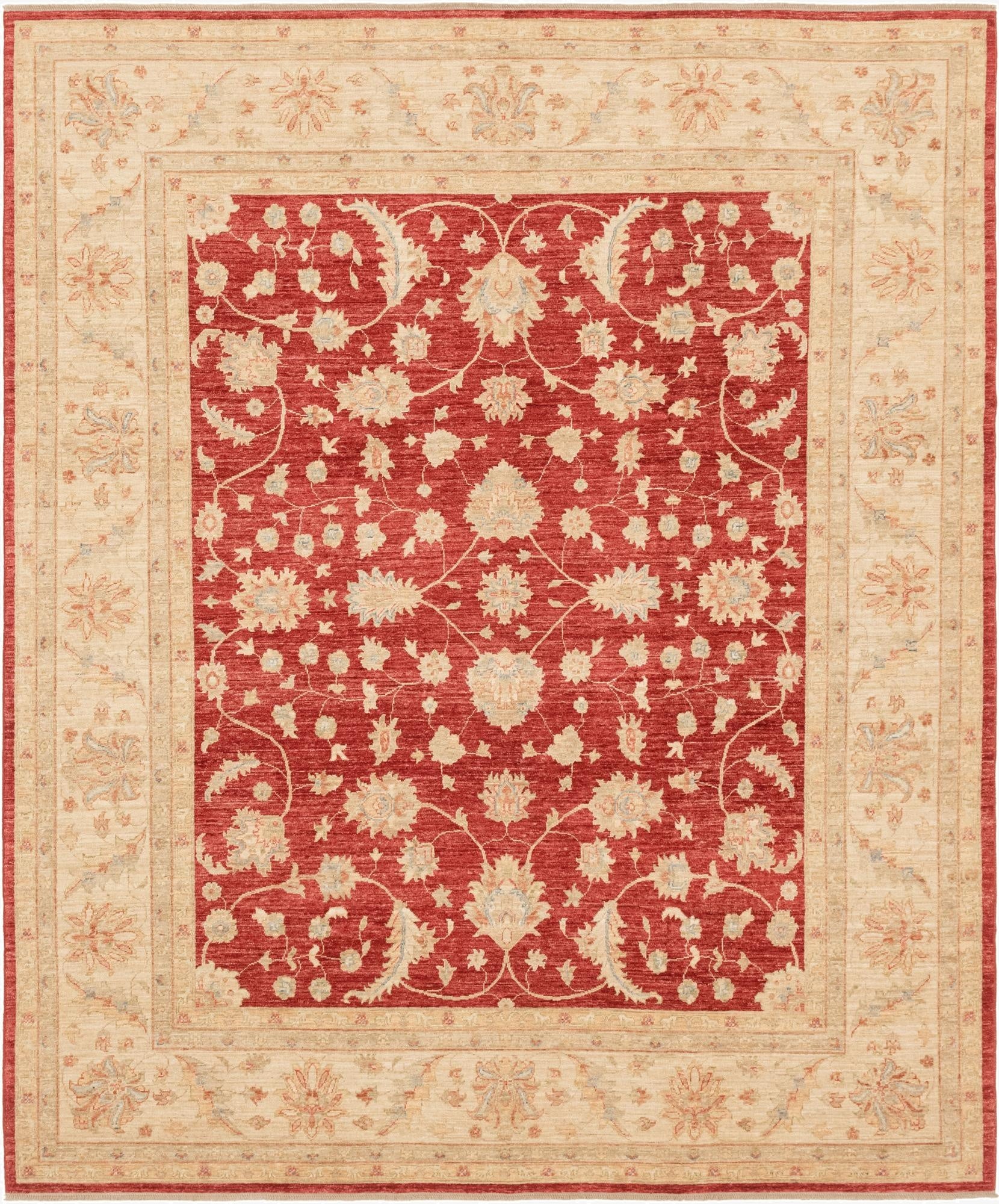8' 3 x 9' 9  Hand Knotted Peshawar Ziegler Rug