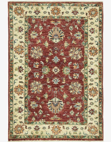 2' 8 x 3' 11 Hand Knotted Peshawar Ziegler Rug