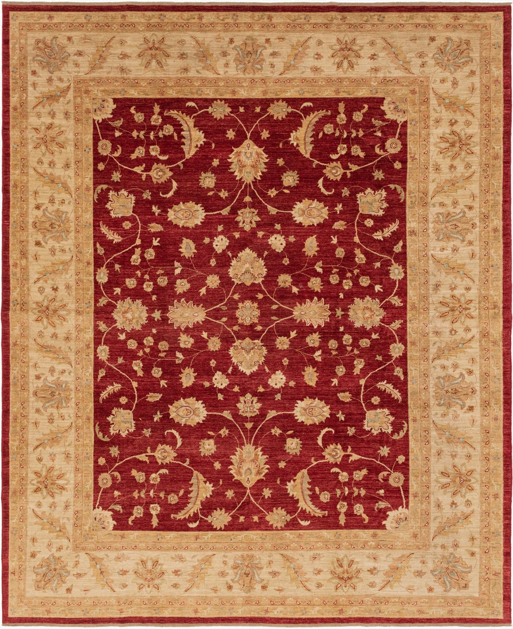 10' 3 x 12' 8  Hand Knotted Peshawar Ziegler Rug