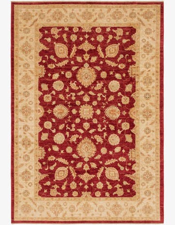 6' 8 x 9' 7 Hand Knotted Peshawar Ziegler Rug