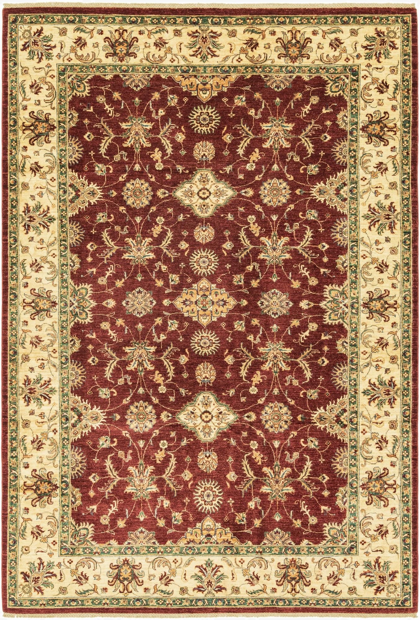6' 10 x 10' 2  Hand Knotted Peshawar Ziegler Rug
