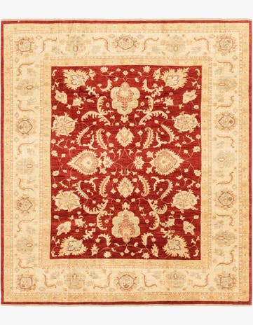8' 3 x 9' 3 Hand Knotted Peshawar Ziegler Rug