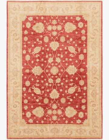 6' 9 x 9' 9 Hand Knotted Peshawar Ziegler Rug