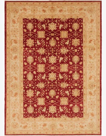 8' 8 x 12' 4 Hand Knotted Peshawar Ziegler Rug