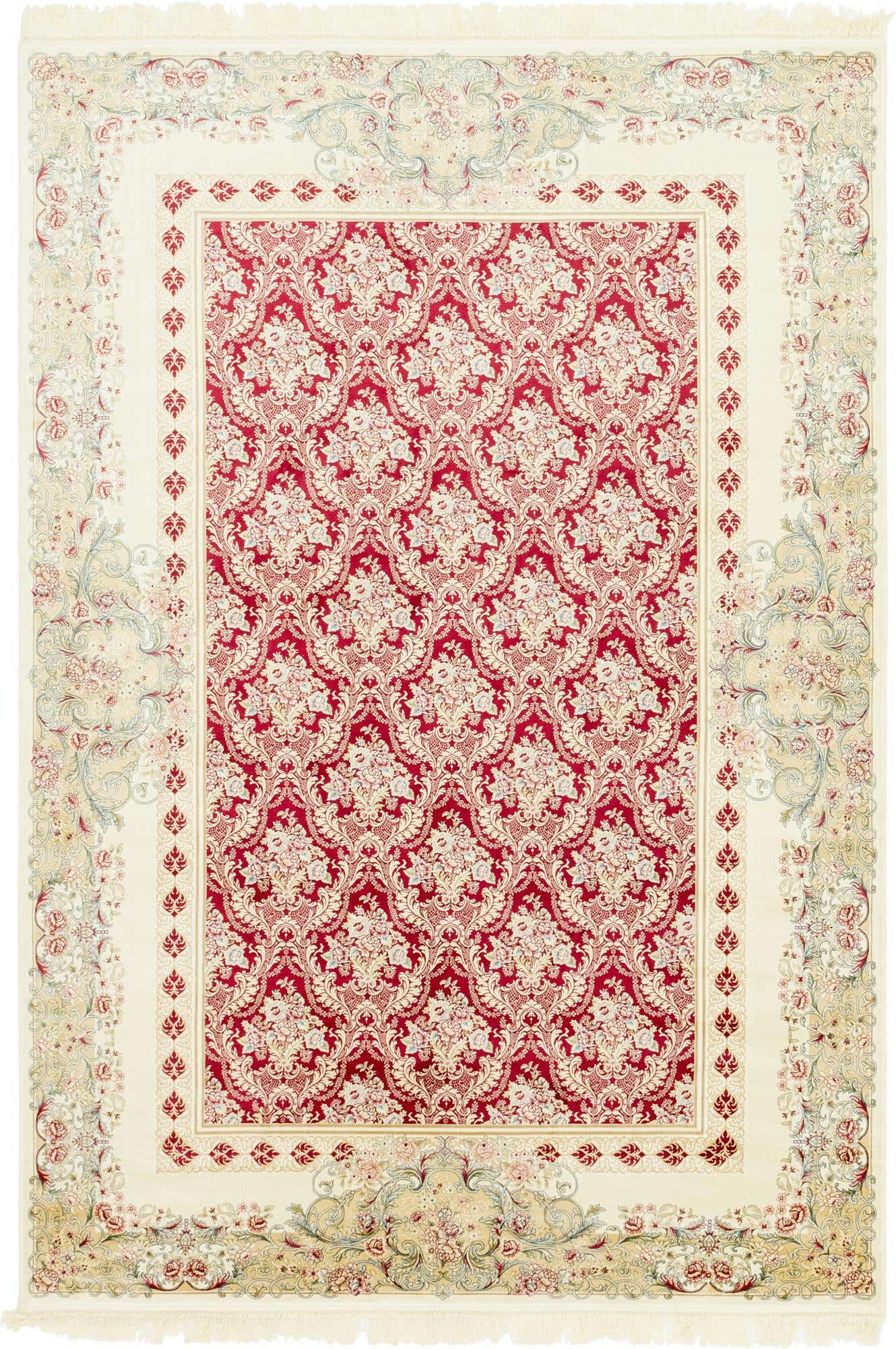 6' 7 x 9' 10 Qom Bamboo Silk Rug