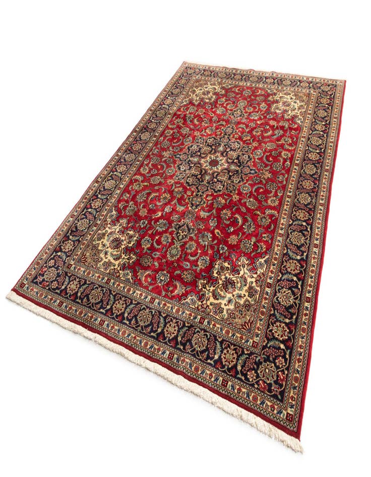 Detail image of 6' 9 x 9' 9  Hand Knotted Qom Persian Rug