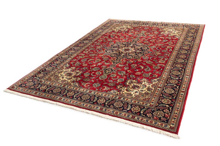 Detail image of 6' 9 x 9' 9 Hand Knotted Qom Persian Rug