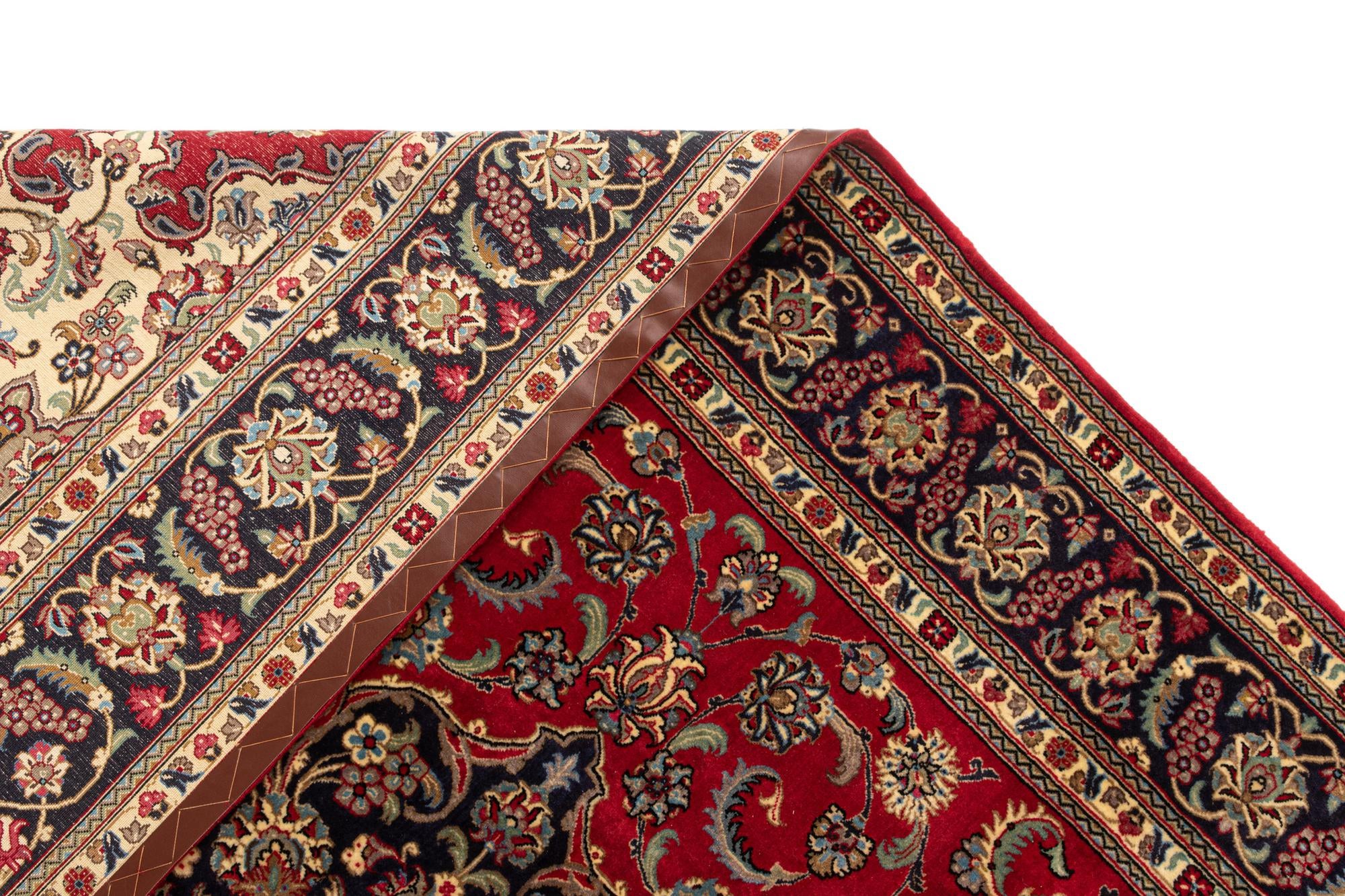 6' 9 x 9' 9 Hand Knotted Qom Persian Rug