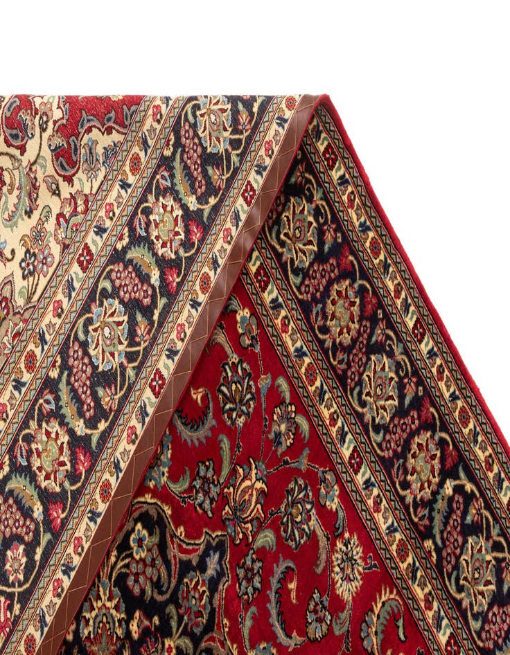 Detail image of 6' 9 x 9' 9  Hand Knotted Qom Persian Rug