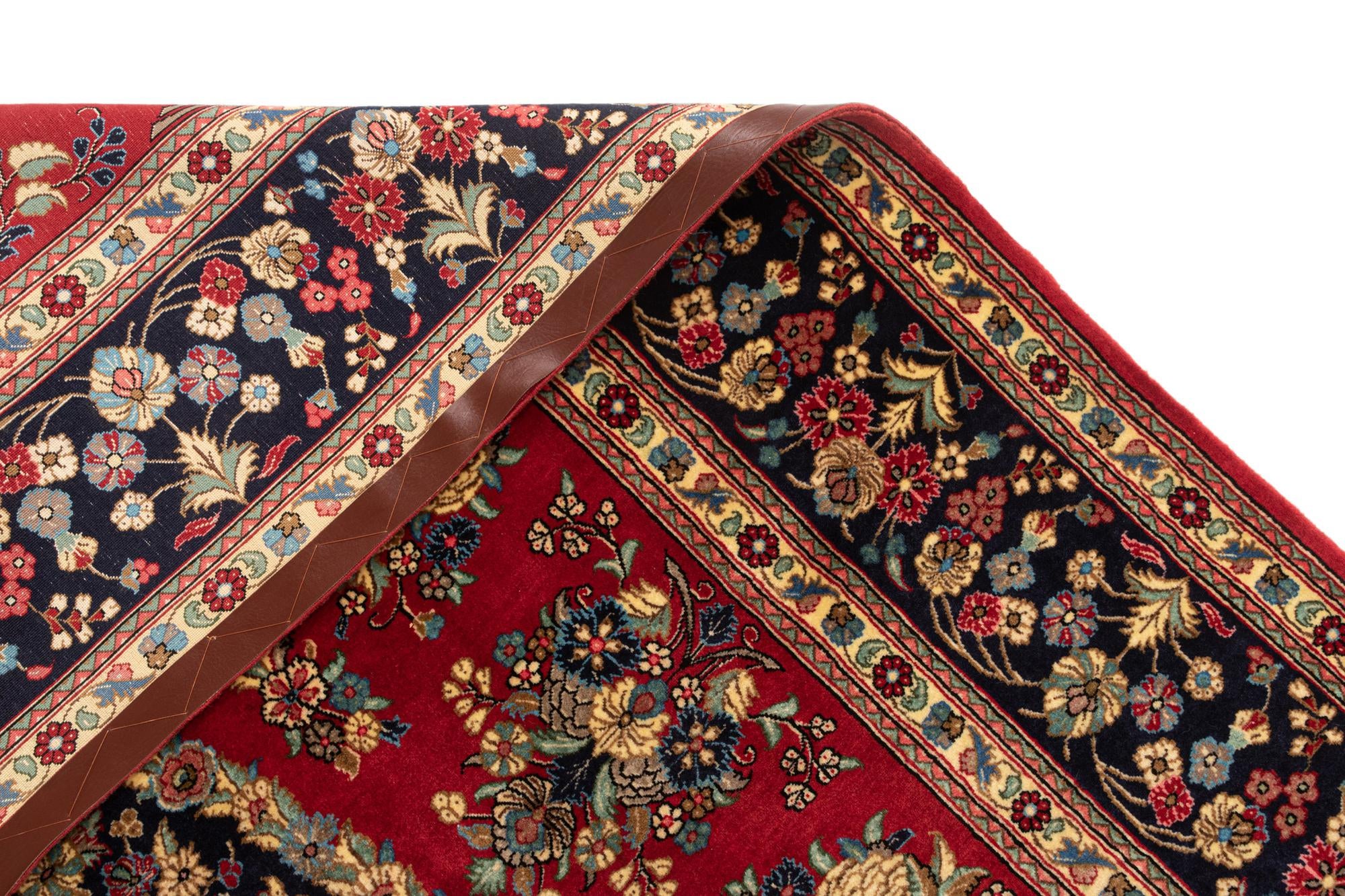6' 8 x 9' 11 Hand Knotted Qom Persian Rug
