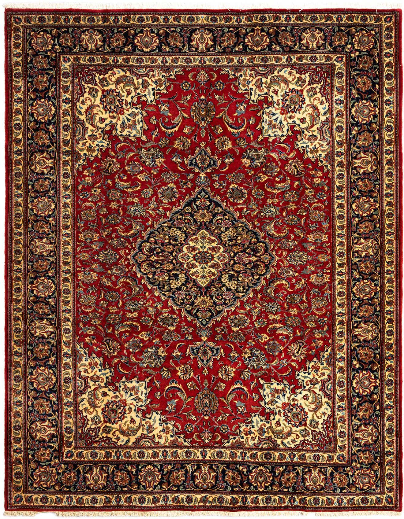 6' 8 x 10' Hand Knotted Qom Persian Rug