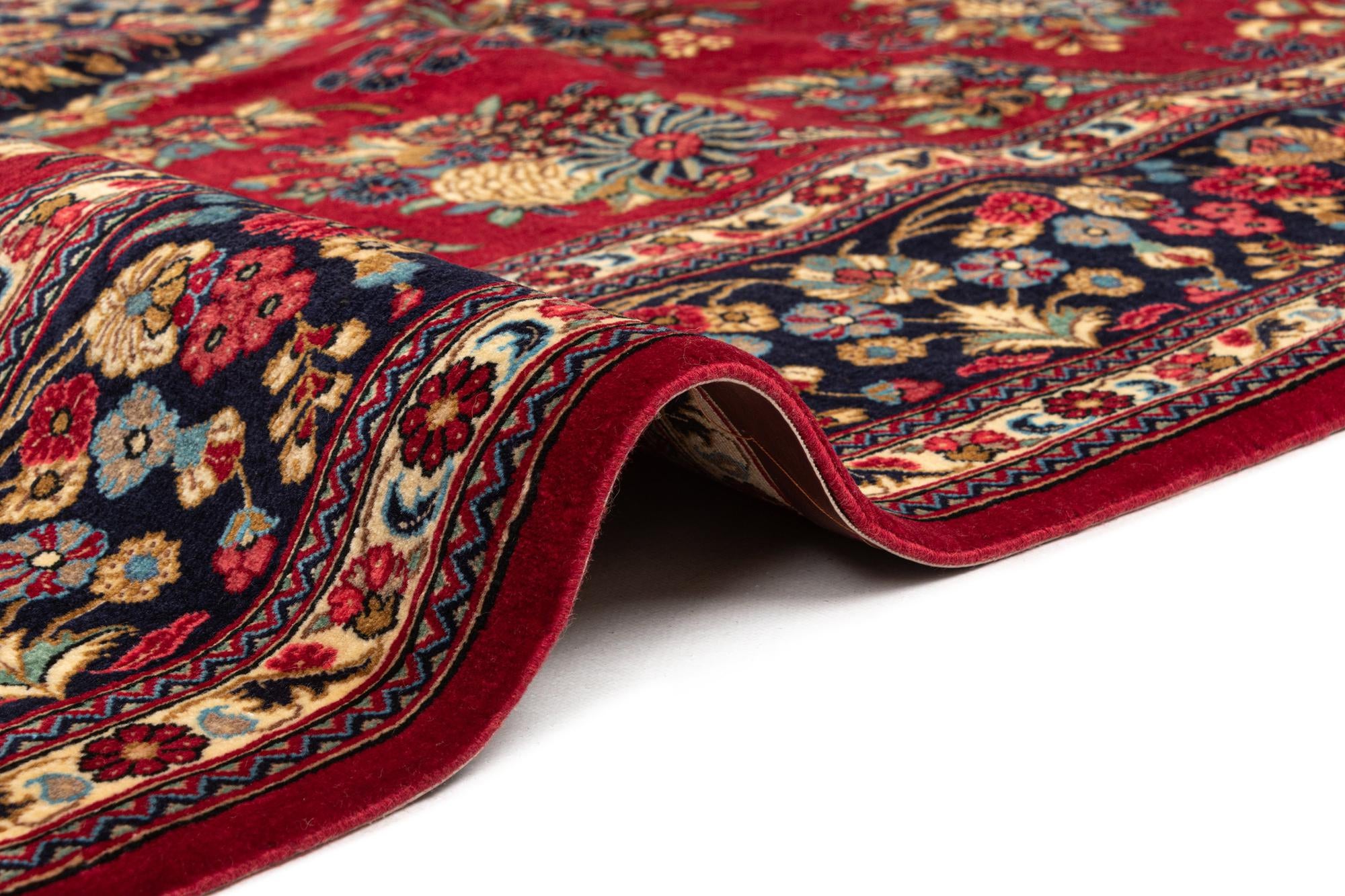 6' 9 x 9' 8 Hand Knotted Qom Persian Rug