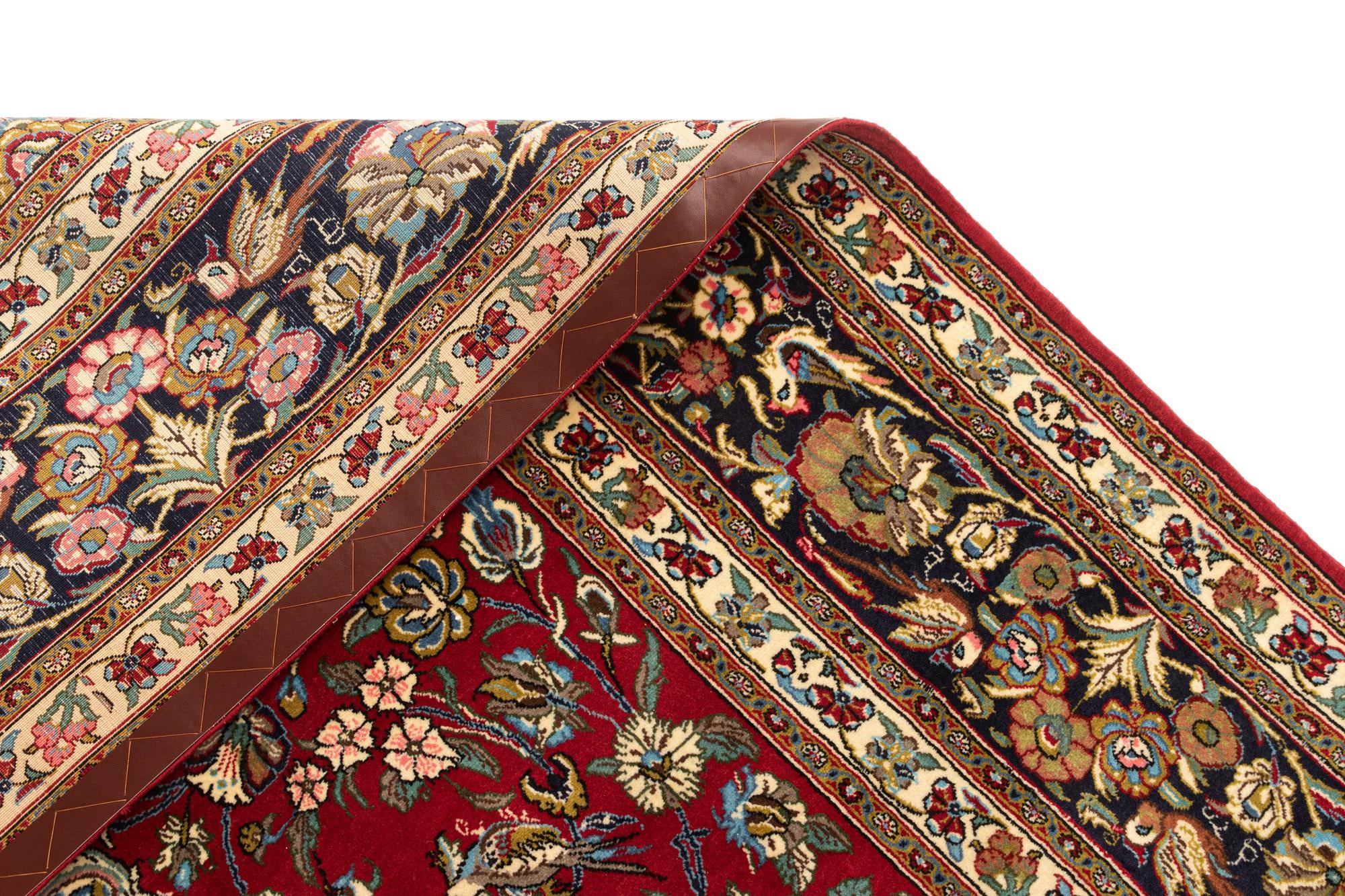 6' 7 x 10' 3 Hand Knotted Qom Persian Rug