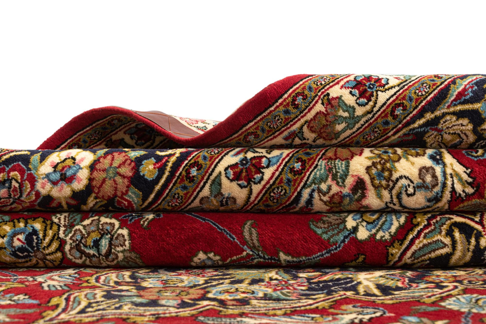 6' 7 x 10' 3 Hand Knotted Qom Persian Rug