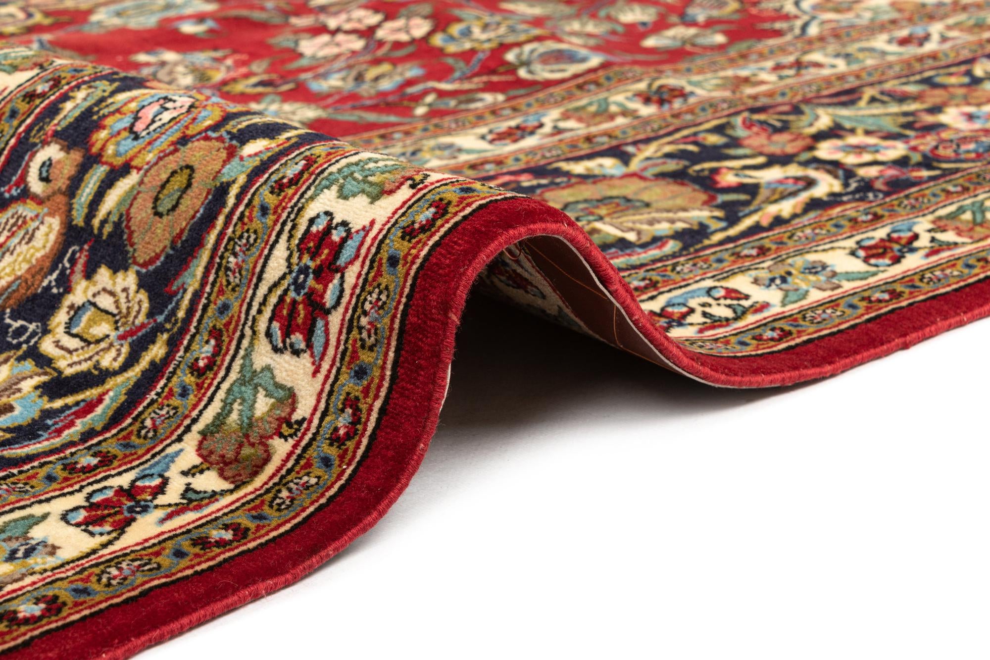 6' 7 x 10' 3 Hand Knotted Qom Persian Rug