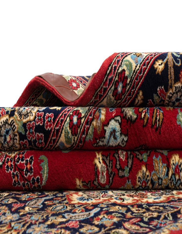 Detail image of 6' 8 x 9' 7  Hand Knotted Qom Persian Rug