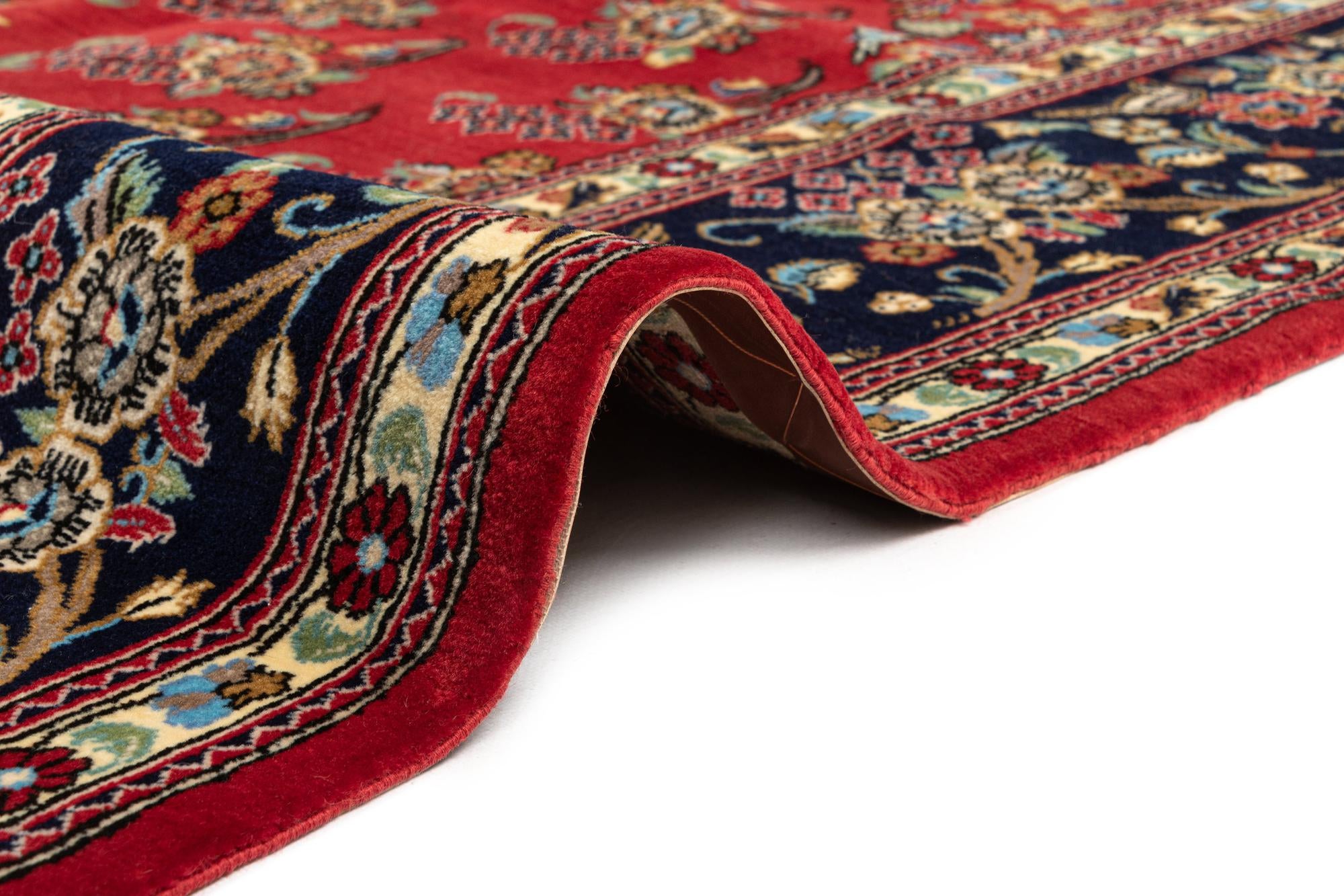 6' 8 x 9' 7 Hand Knotted Qom Persian Rug