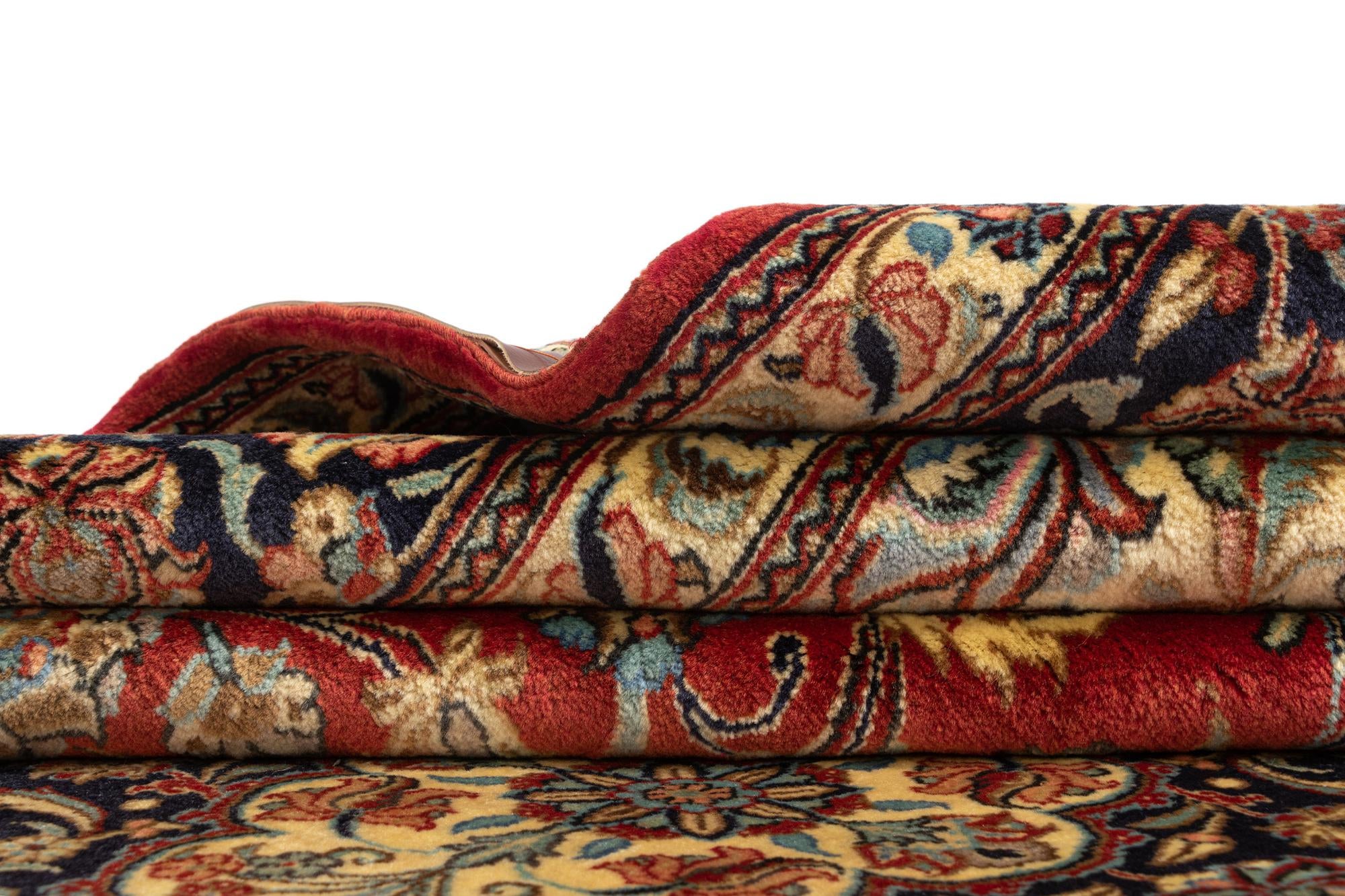6' 7 x 10' 6 Hand Knotted Qom Persian Rug