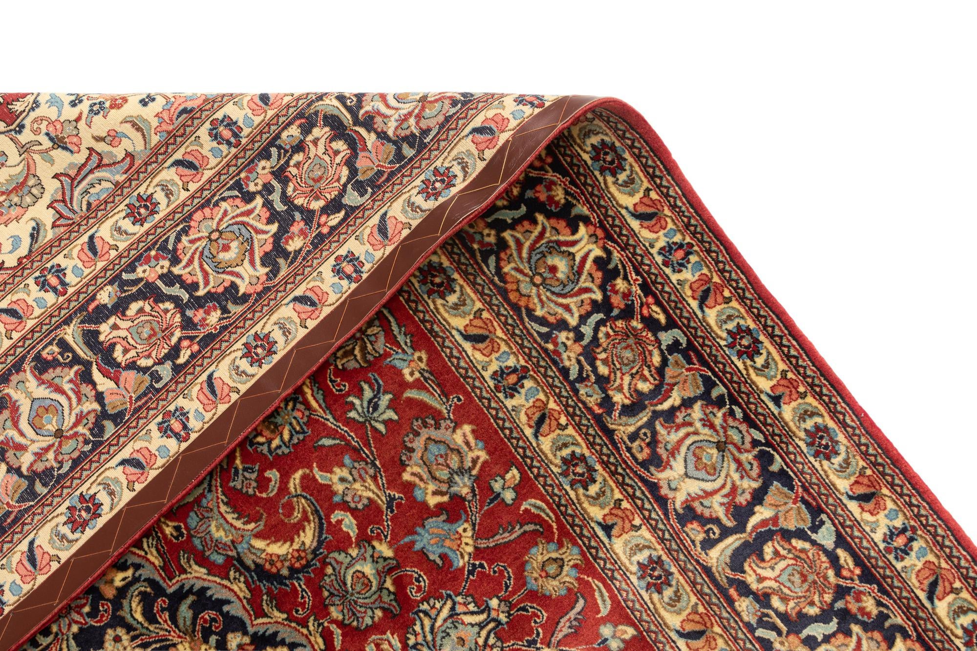 6' 7 x 10' 6 Hand Knotted Qom Persian Rug