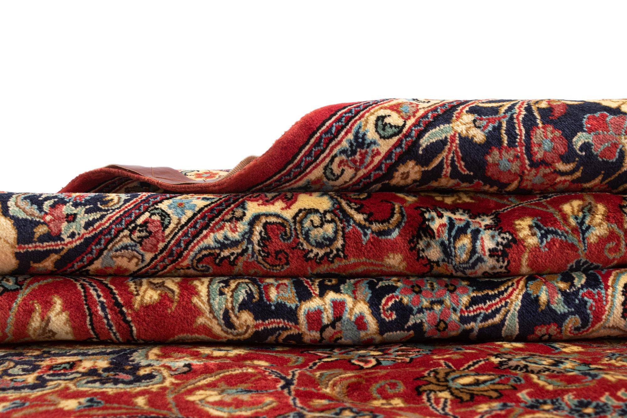 6' 7 x 9' 9 Hand Knotted Qom Persian Rug