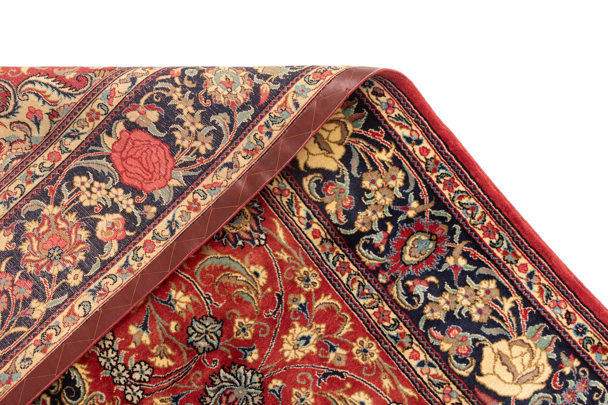 6' 7 x 9' 9 Hand Knotted Qom Persian Rug