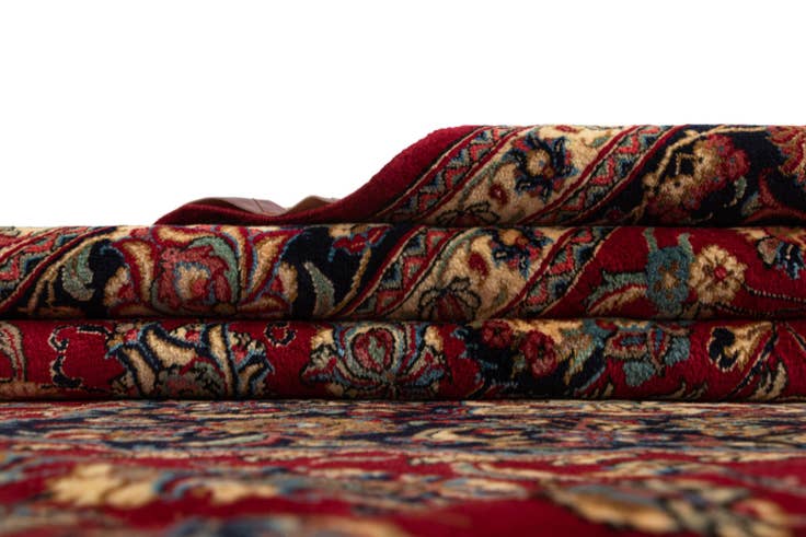 Detail image of 6' 8 x 9' 10 Hand Knotted Qom Persian Rug
