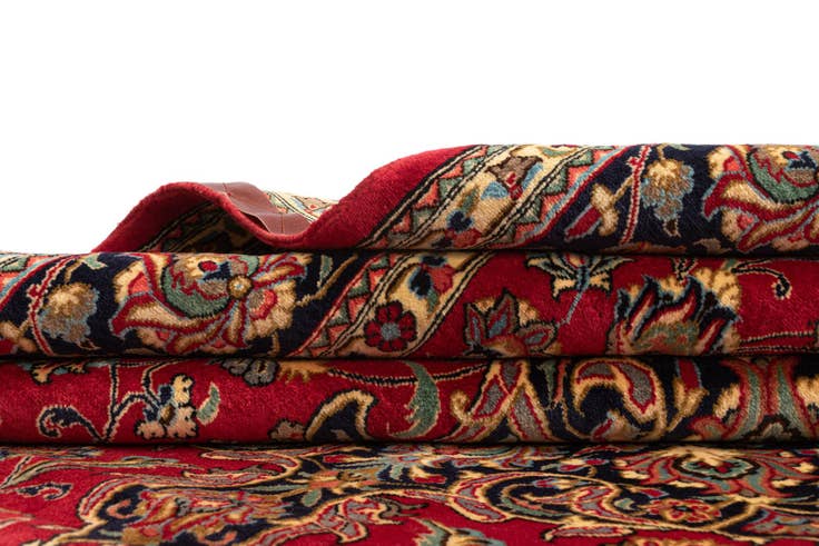 Detail image of 6' 6 x 9' 7 Hand Knotted Qom Persian Rug