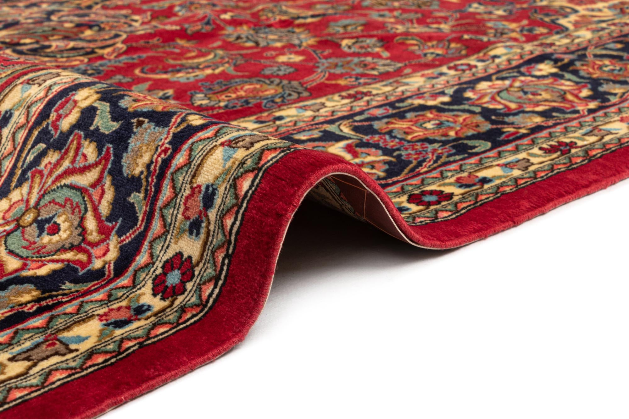 6' 6 x 9' 7 Hand Knotted Qom Persian Rug