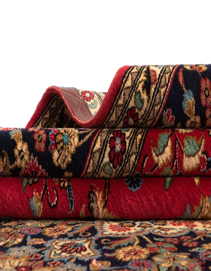 Detail image of 6' 6 x 10' 1  Hand Knotted Qom Persian Rug