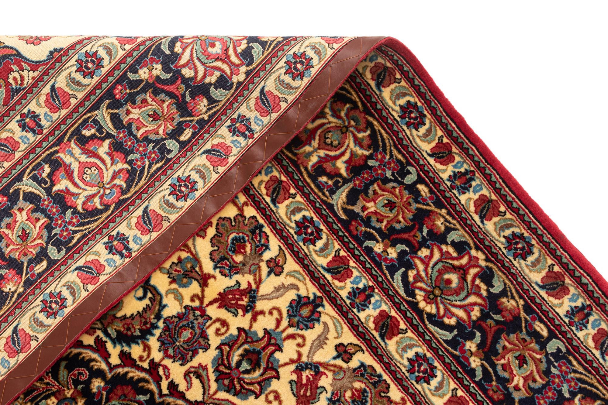 6' 9 x 9' 8 Hand Knotted Qom Persian Rug