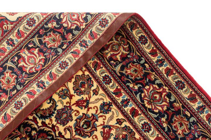 6' 9 x 9' 8 Hand Knotted Qom Persian Rug