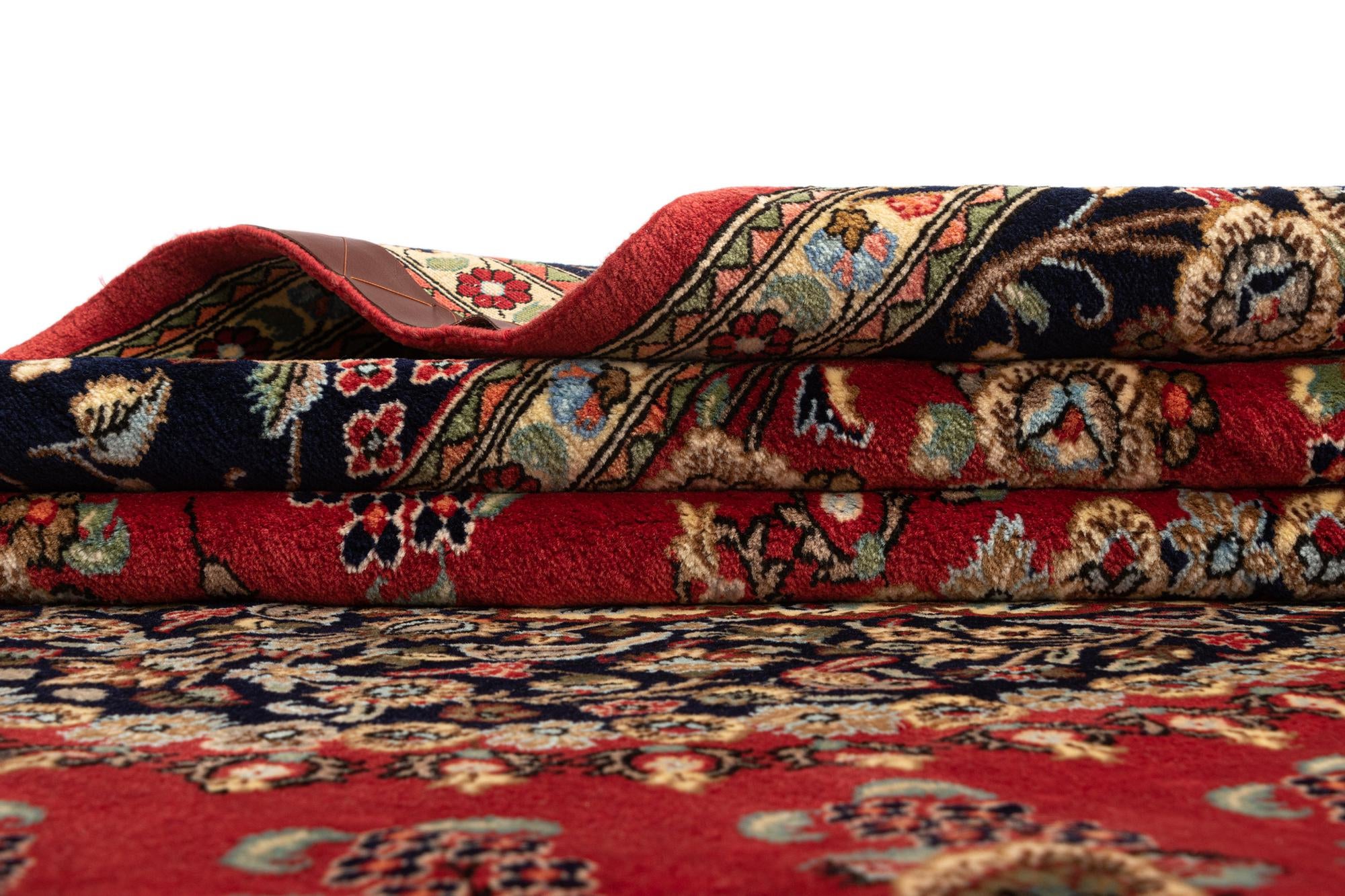 6' 8 x 9' 9 Hand Knotted Qom Persian Rug