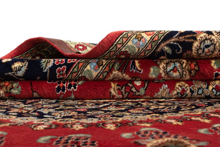 Detail image of 6' 8 x 9' 9 Hand Knotted Qom Persian Rug