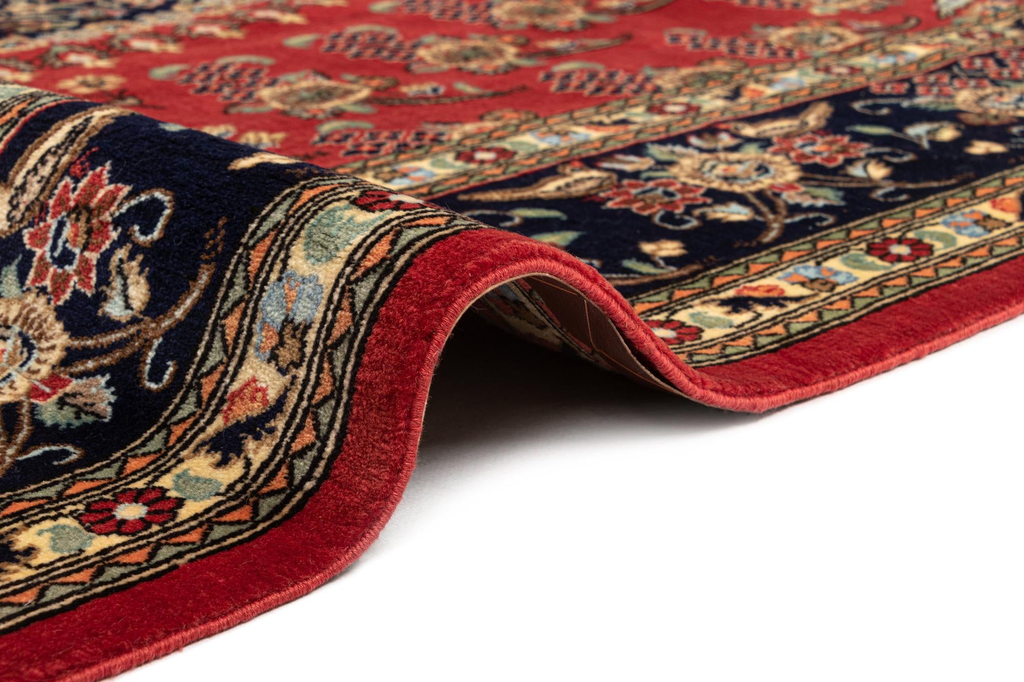 6' 8 x 9' 9 Hand Knotted Qom Persian Rug