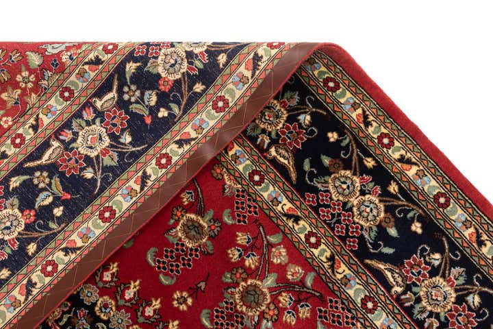 6' 8 x 9' 9 Hand Knotted Qom Persian Rug
