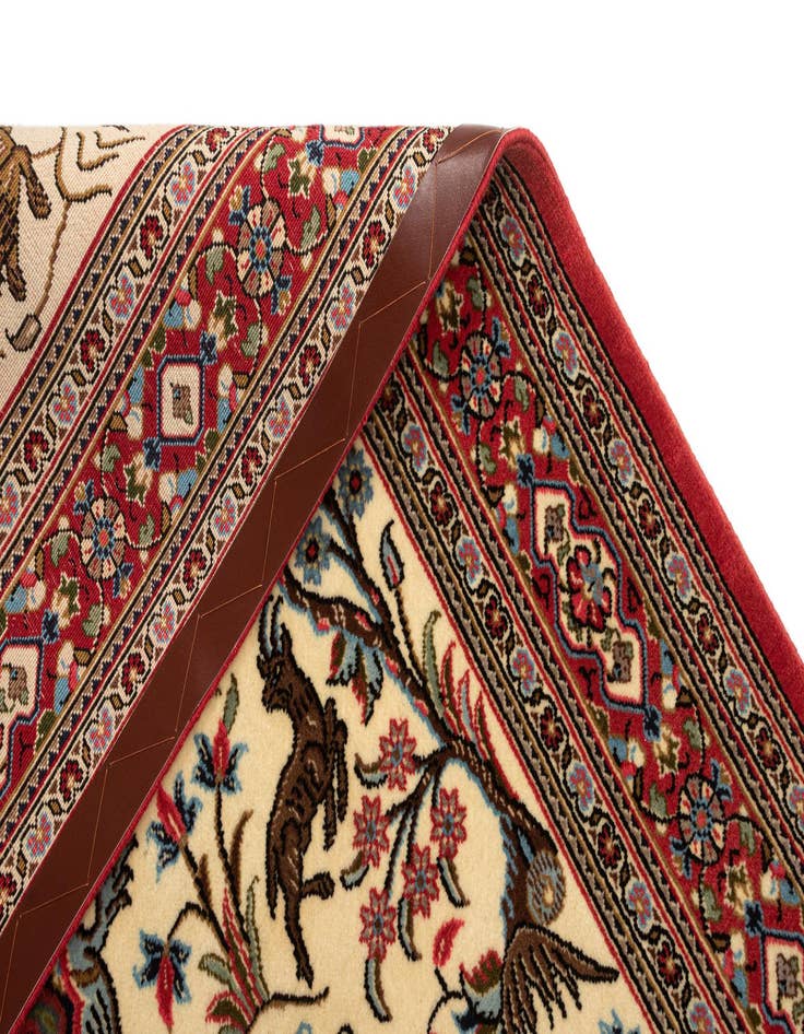 Detail image of 3' 5 x 5'  Hand Knotted Qom Persian Rug